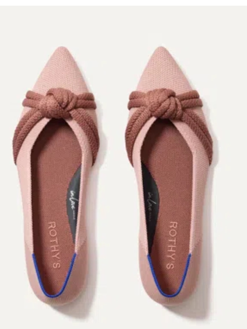 Rothy's The Knot Point II in Pink/Maple Pink, Size 12, NWOT